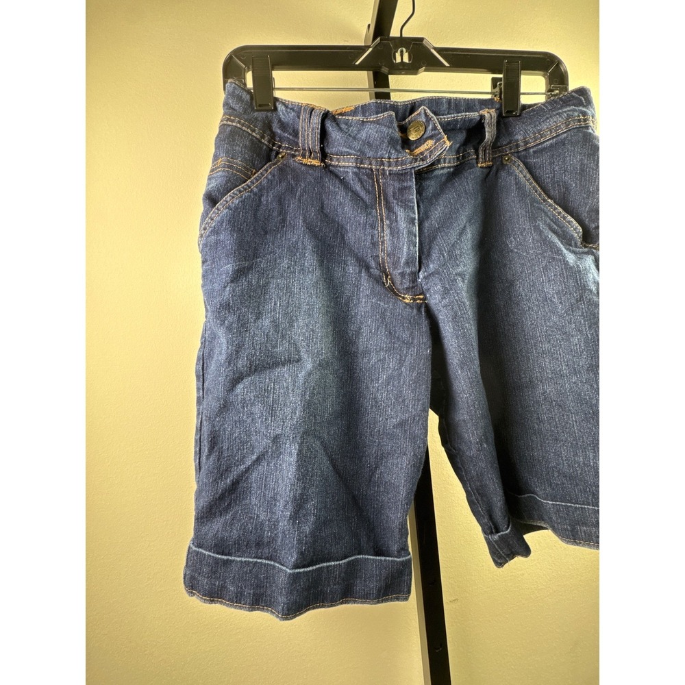 New York and Company Denim Shorts Womens Size 2 Blue Excellent Vintage Cuffed - Picture 2 of 12